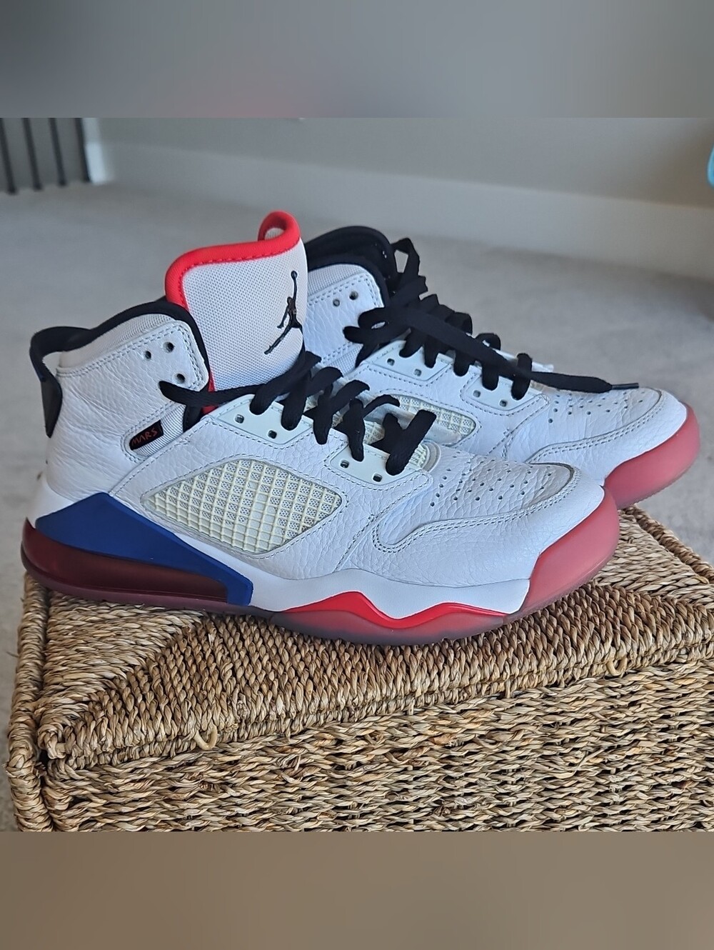 Jordan Kids Sneakers in White, Red & Blue